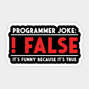 Programmer Joke Sticker